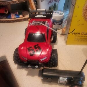 Red and Black Off-Road Toy Vehicle